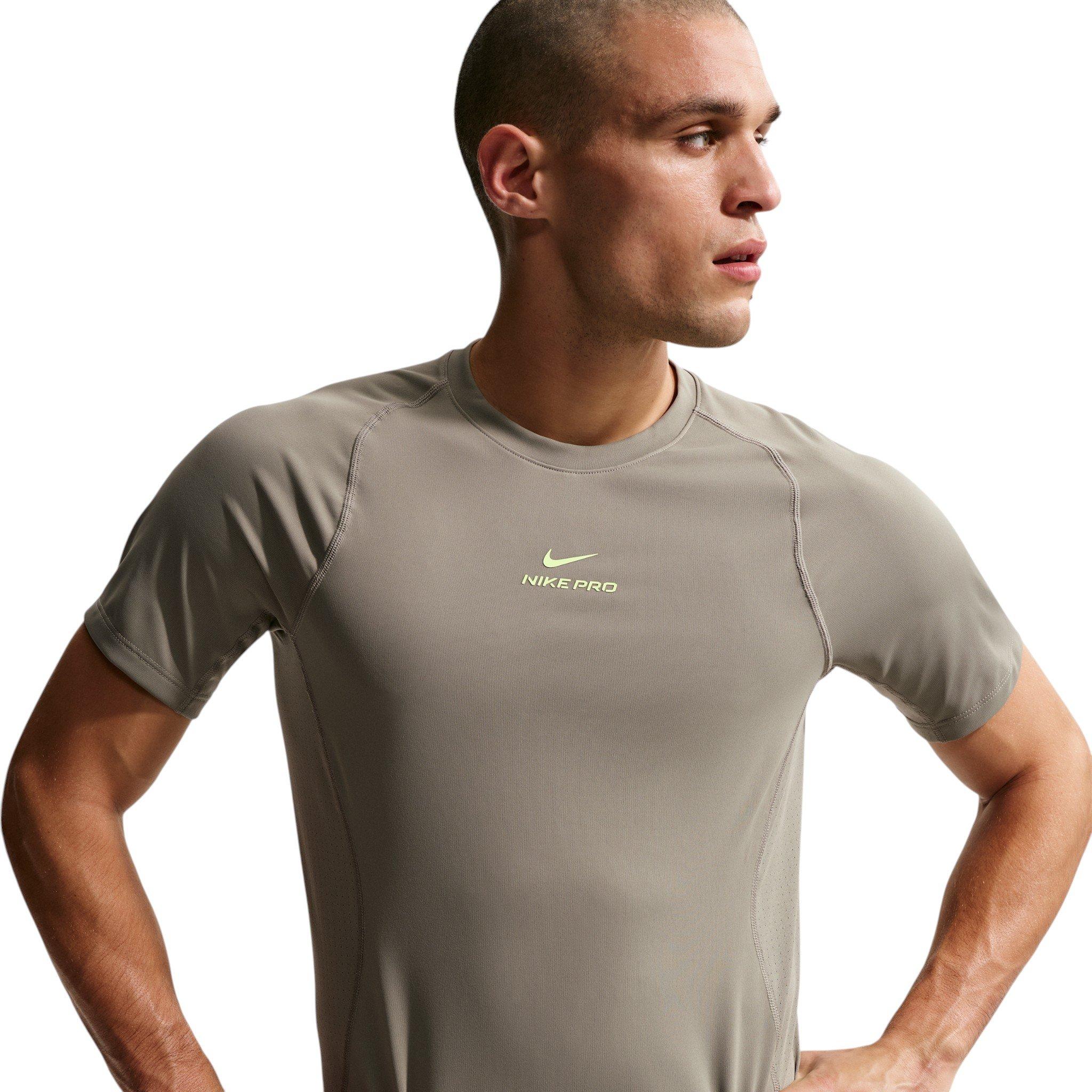 Nike Men's Pro Training Dri-FIT Short Sleeve Top - Army Green - ARMY GREEN